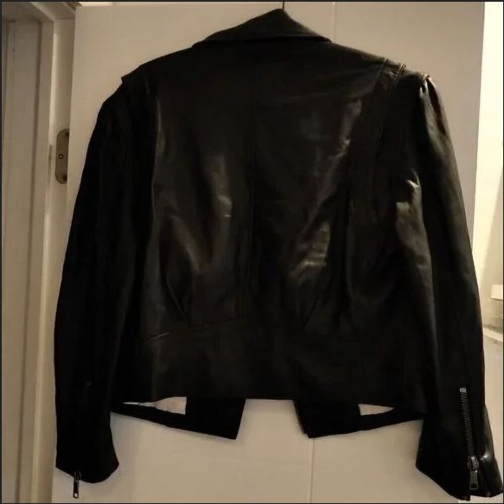 Brand New with Tag Joie Black Leather Jacket Classic and Versatile Style - Picture 10 of 16